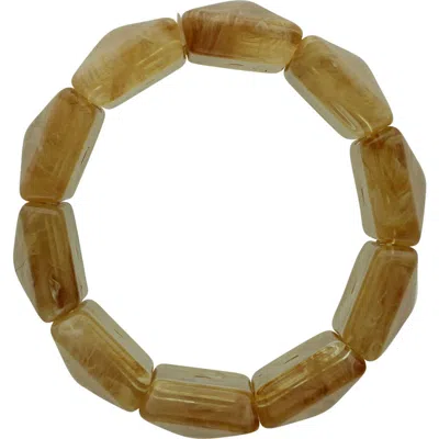 Olivia Welles Cammie Resin Stretch Bracelet In Brown