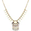 Olivia Welles Carris Fringe Necklace In Multi
