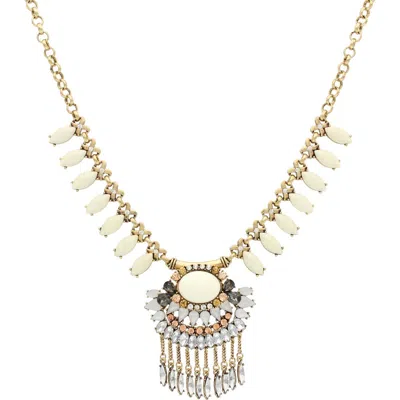 Olivia Welles Carris Fringe Necklace In Multi
