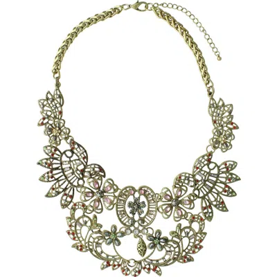 Olivia Welles Chloé Statement Necklace In Green