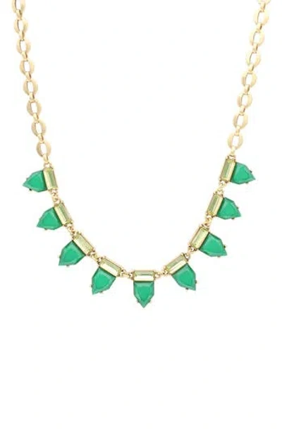 Olivia Welles Chyenne Frontal Necklace In Gold