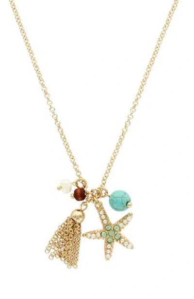 Olivia Welles Cindy Starfish Pendant Necklace In Gold