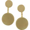 Olivia Welles Circle Drop Earrings In Burnished Gold