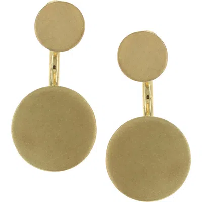 Olivia Welles Circle Drop Earrings In Gold