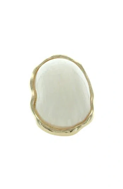 Olivia Welles Cleo Cocktail Ring In Silver