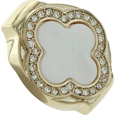 Olivia Welles Clover Ring In Gold