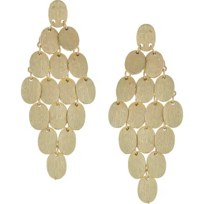Olivia Welles Cluster Oval Tiered Drop Earrings In Gold