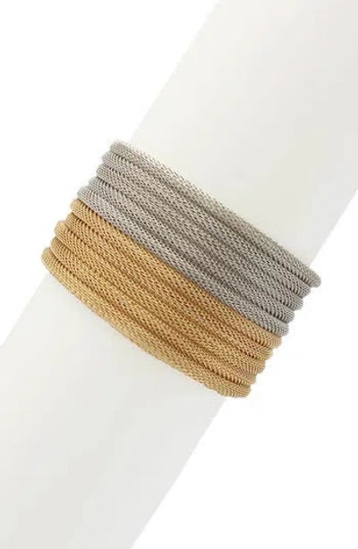 Olivia Welles Coil Wrap Bracelet In Silver/gold
