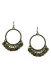 Olivia Welles Coin Fringe Drop Earrings In Green
