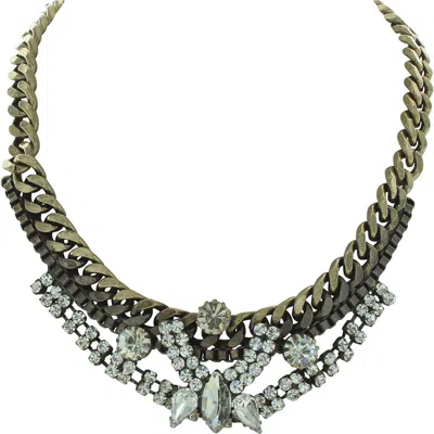 Olivia Welles Collage Statement Necklace In Green