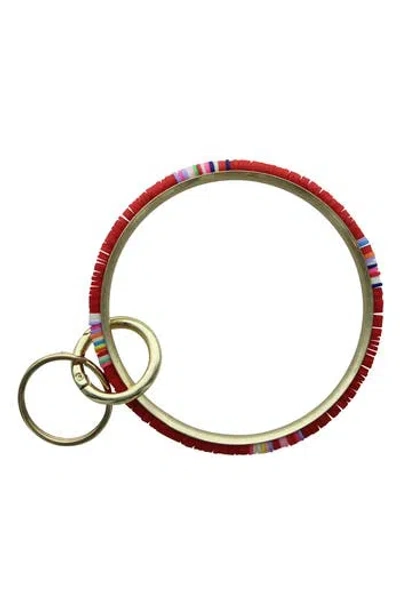 Olivia Welles Colorful Clay Bangle In Red