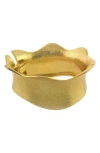 Olivia Welles Constance Ripple Cuff Bracelet In Gold