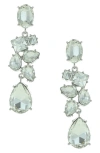 Olivia Welles Corrinne Crystal Statement Earrings In Blue