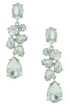 Olivia Welles Corrinne Crystal Statement Earrings In Silver