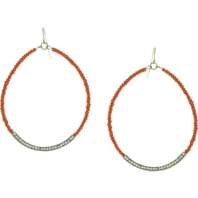 Olivia Welles Crystal Beaded Hoop Earrings