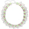 Olivia Welles Crystal Cluster Collar Necklace In Silver/pacific