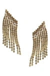 Olivia Welles Crystal Drop Earrings In Gold / Clear