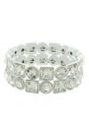 Olivia Welles Crystal Frosted Bracelet In Metallic