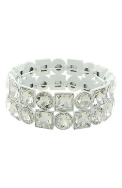 Olivia Welles Crystal Frosted Bracelet In Metallic