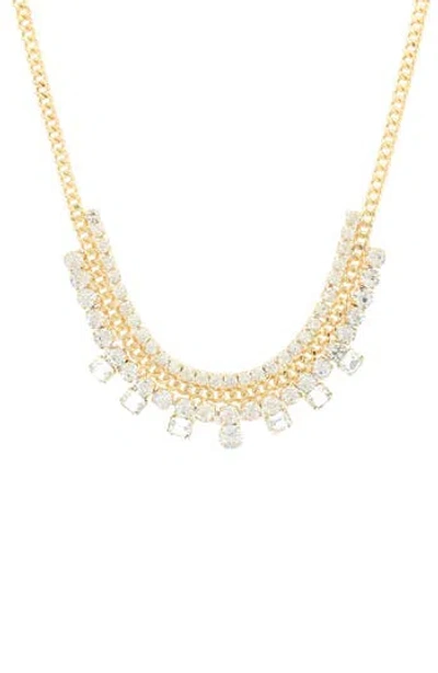 Olivia Welles Crystal Necklace In Gold