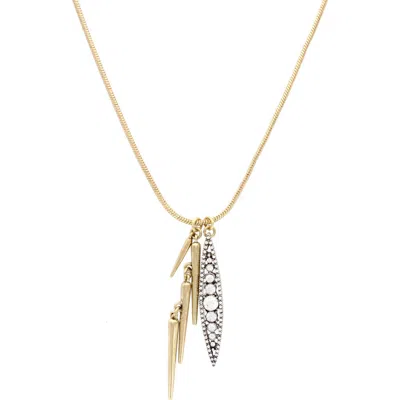 Olivia Welles Crystal Two-tone Necklace In Green
