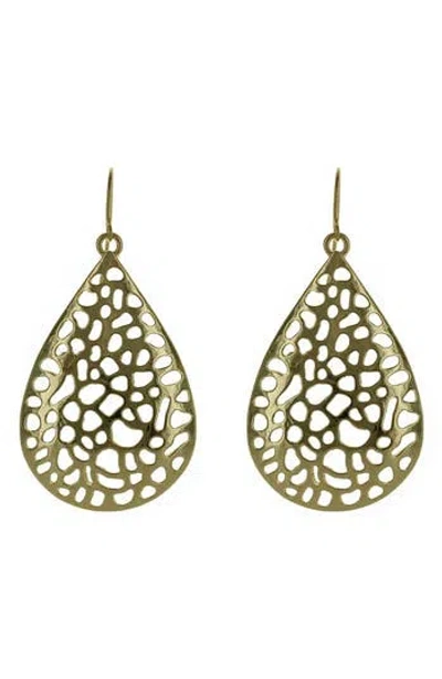Olivia Welles Cutout Teardrop Earrings In Gold