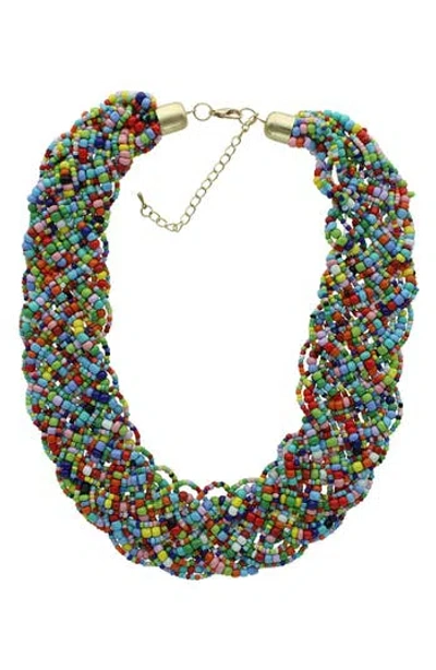 Olivia Welles Damari Beaded Collar Necklace