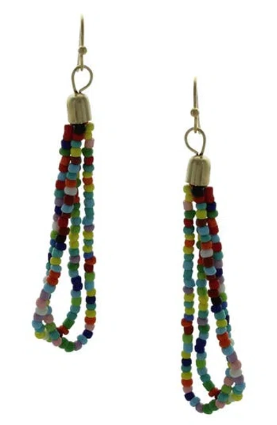 Olivia Welles Damari Beaded Drop Earrings In Multi