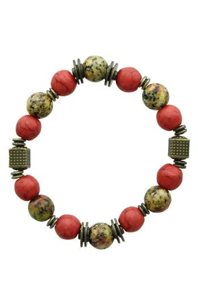 Olivia Welles Dana Beaded Bracelet In Red