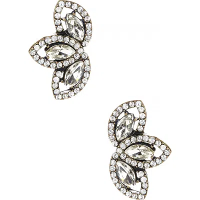 Olivia Welles Dana Crystal Earrings In Purple