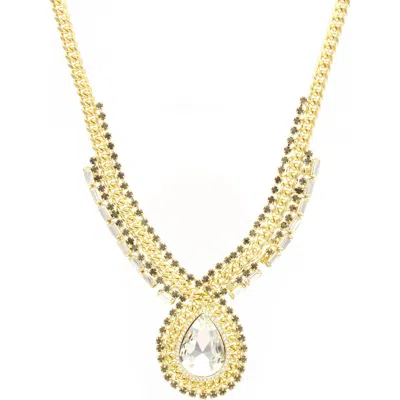 Olivia Welles Dana Teardrop Necklace In Gold