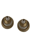 Olivia Welles Dani Disc Drop Earrings In Worn Gold/silver