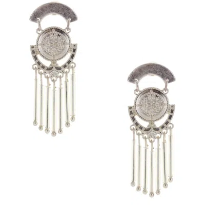 Olivia Welles Darcie Fringe Drop Earrings In Metallic