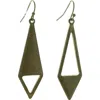Olivia Welles Deanna Mismatched Geometric Drop Earrings In Green
