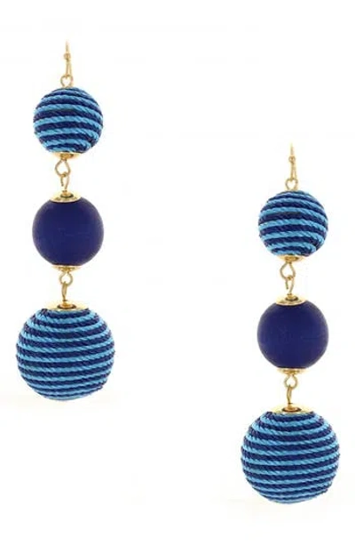 Olivia Welles Deep Blue Bauble Drop Earrings