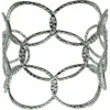 Olivia Welles Detailed Oval Cutout Cuff Bracelet In Gold