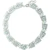 Olivia Welles Diana Crystal Cluster Necklace In Green