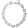 Olivia Welles Diana Crystal Cluster Necklace In Silver/clear