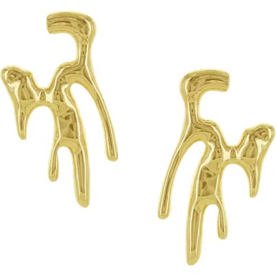 Olivia Welles Drip Drop Earrings In Gold