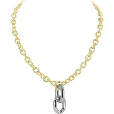 Olivia Welles Duo Pendant Necklace In Gold / Silver