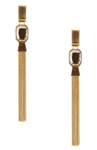 Olivia Welles Elea Chain Drop Earrings In Gold