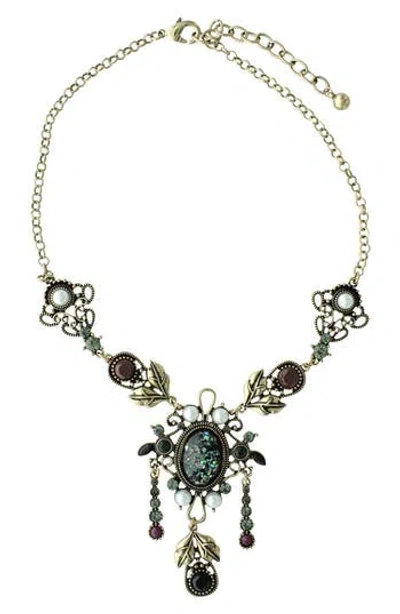 Olivia Welles Ella Beaded Necklace In Gold/multi