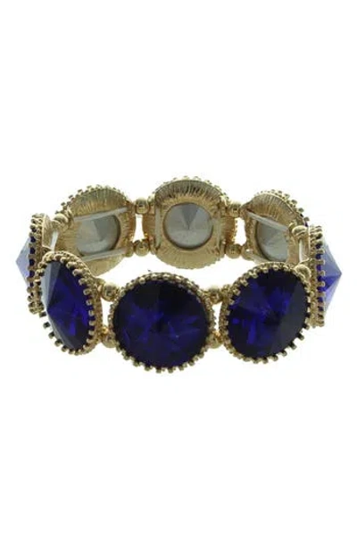 Olivia Welles Ellen Stone Bracelet In Gold/sapphire