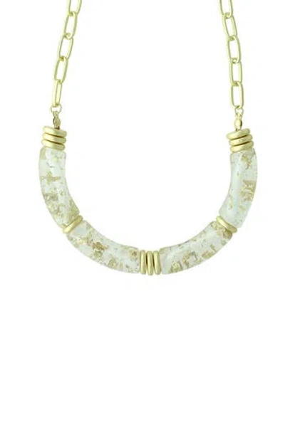 Olivia Welles Emanuela Marbled Necklace In Gold