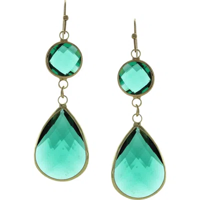 Olivia Welles Emmy Dangle Earrings In Green