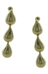Olivia Welles Esti Puffy Teardrop Linear Drop Earrings