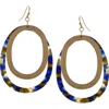 Olivia Welles Eva Two-tone Oval Drop Earrings In Multi