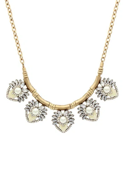 Olivia Welles Evianna Frontal Necklace In Gold