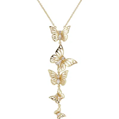 Olivia Welles Farfalle Butterfly Pendant Necklace In Gold