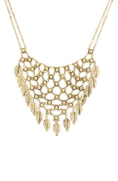 Olivia Welles Feather Bib Necklace